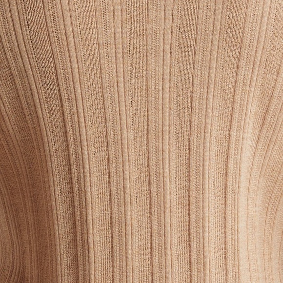 NEW Ulla Johnson Maryel Ruffle & Lace Merino Wool Cardigan in Camel Melange - Picture 6 of 11